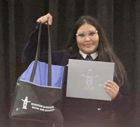Dublin High School graduate Mariana Ortiz was presented with a $20,000 Houston Livestock Show Scholarship during the 2024 Texas State FFA convention in Houston. | submitted photo