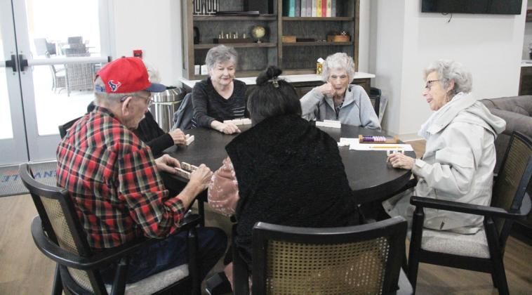 A group of senior citizens gather at The Legacy to play 84 (a double game of 42) dominoes. A wide variety of programming is available at the new center located in Stephenville. The center is open to everyone in the county with activities geared towards those 55 and older. Wyndi Veigel-Gaudette | Citizen staff photo