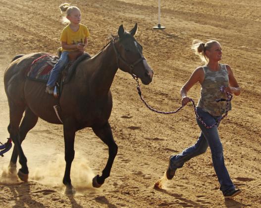 After cooling off with some games of water balloon catch, Double N hosted their first family fun day for the fall season Saturday, Aug. 22. The arena saw riders of all ages in the events including the youngest in leadline. The next fun day will be Saturday, Sept. 26 starting at 9:30 a.m. See more photos on the Dublin Citizen Facebook page. Paul Gaudette | Citizen staff photos