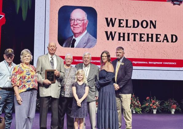 Former DHS Ag teacher Weldon Whitehead was inducted into the Ag Teacher Hall of Fame at the Agriculture Teachers Association of Texas Profession Development Conference in July 2026.