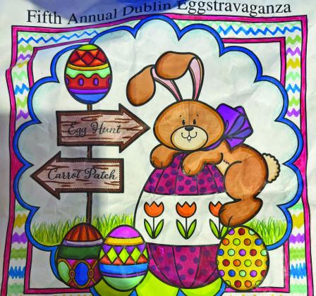 Gavin Salas was named as the winner in the 5th to 6th grade age group for the annual EGGStravaganza coloring contest. The Dublin Citizen and DQ Dublin appreciate the residents of Three Oaks Assisted Living for their judging assistance. Cierra Hawk | Citizen staff photo