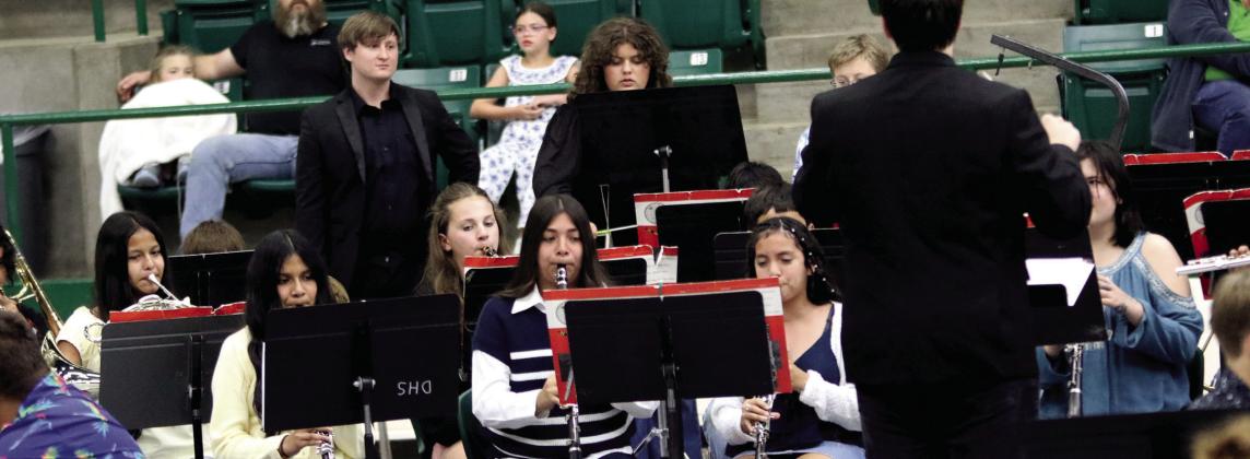 The Dublin Secondary School Gym was filled with sound Thursday, April 30 as more than 180 students entertained packed stands in the spring band concert. The packed program included many chances for the high school band, jr. high symphonic and concert bands, beginner band and jazz band to show off how much they’ve grown throughout the year. Wyndi Veigel-Gaudette | Citizen staff photos