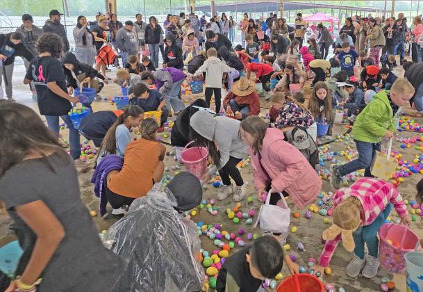 Kids of all ages enjoy picking up thousands of colorful Easter eggs at the Fourth Annual EGGStravaganza hosted by CWJC/Transformation Pathway, The Dublin Citizen and Dairy Queen. Though rain altered plans for the age divided hunt, the event still took place under the pavilion at Dublin’s City Park. Wyndi Veigel-Gaudette | Citizen staff photo