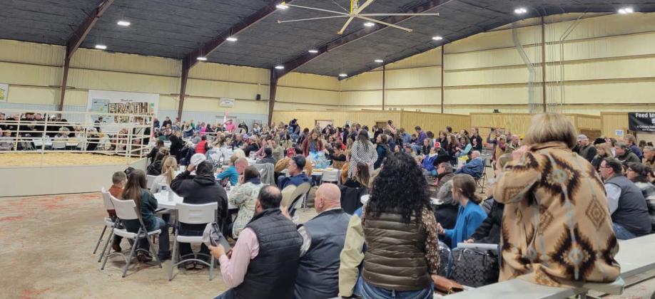 Hundreds of people turn out for the Erath County Jr. Livestock Show Auction Saturday, Jan. 11. The premium show allows youth participants to keep their projects and animals (if they choose) while receiving significant scholarship amounts through the auction. Numerous businesses and local farmers, ranchers and dairymen bid on the projects during the auction. For the first time, ag mechanic projects were also part of the auction.