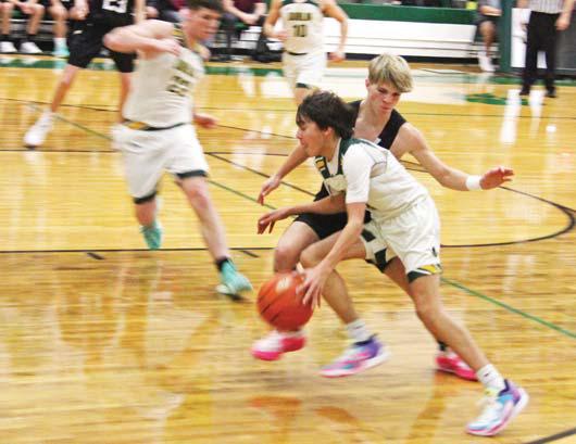 Dublin Lion Alex Teten rushes the ball during the Friday, Jan. 26 home game. Paul Gaudette | Citizen staff photo