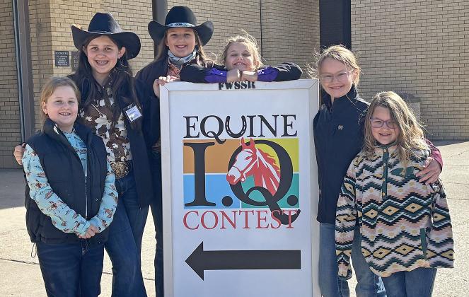 Dublin 4-H was represented at the Fort Worth Stock Show last week, with contestants competing in the Equine IQ competition. These girls competed with 125 contestants from across Texas, testing their knowledge of horse breeds, anatomy, nutrition, health, and management. Pictured are: Rose Kunkel, Kennedy Wiess, Tilly Keith, Charlie Leatherwood, Madison Whaley and Pacey Keith . Courtesy photo