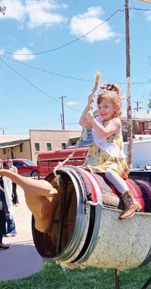 The Dublin Chamber of Commerce hosted a ribbon cutting Saturday, April 29 for Lilly G Arena Productions at the Corner Lot. Guests came out to witness the ribbon cutting for the longtime Dublin group, which is about to stage the Monta de Toros bull riding rodeo Saturday, May 6 at Dublin City Park. There were many to meet and greet, free hot dogs and rides on Zebalicious the barrel bull (right and below) offered for donations to the Lilly G scholarship fund. Deborah McClatchy | Citizen staff photos