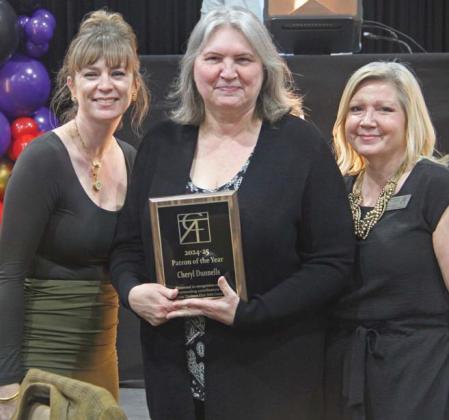 Cheryl Dunnels, center, was named as CTFAC Patron of the Year and received her award from Board Member Stephanie Beach and CTFAC Executive Director Christine Newton. Wyndi Veigel-Gaudette | Citizen staff photo