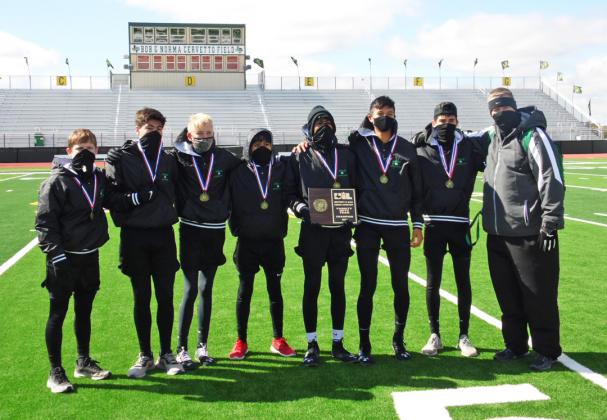 Dublin Varsity Cross Country Boys with Coach Will Parker