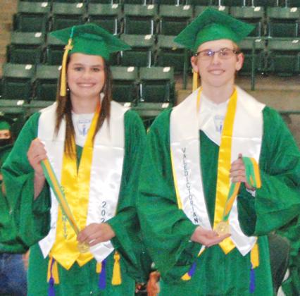 Maeleigh Geijsel and Cole Moore were named the DHS Class of 2021 Salutatorian and Valedictorian during an academic award ceremony Thursday.