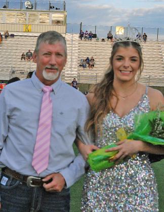 Hannah Binkley escorted by Kevin Binkley