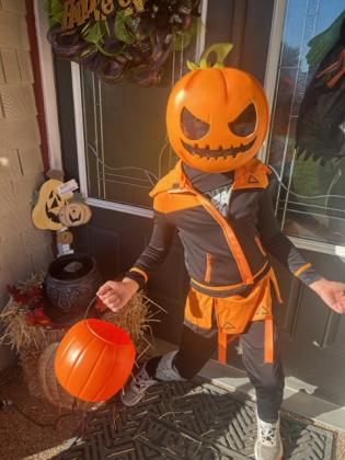 Third place went to Branson Ivie as Punk the Pumpkin Head. He will receive a prize bag from the Dublin Citizen.