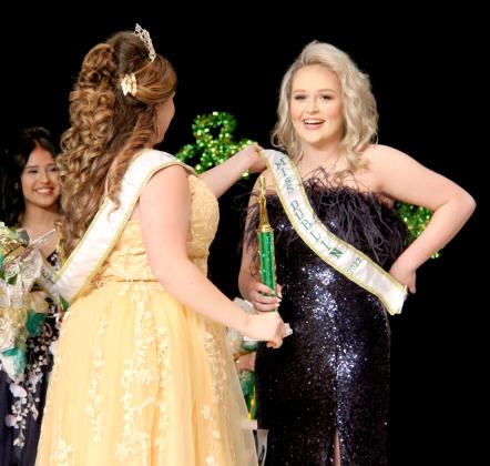 Joli St. Germain, a senior at Dublin High School, was presented her sash for winning 2023 Miss Dublin March 17, 2023. 