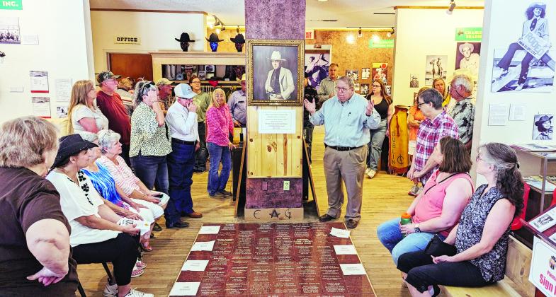 Dr. Vernon Williams and Rodeo Heritage Museum director Carolyn Harbin introduced the honorees on the museum walk of honor Sept. 2, 2023, as part of the museum’s 20th anniversary celebration.