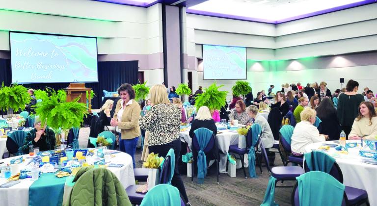 Guests at the Fourth Annual Better Beginnings Brunch for Cross Timbers Family Services ‘talked teal’ this year, which is the color for National Sexual Assault Awareness month. The event was held in a new location, at the Barry B. Thompson Student Center Ballroom at Tarleton State University Jan. 27, 2024.