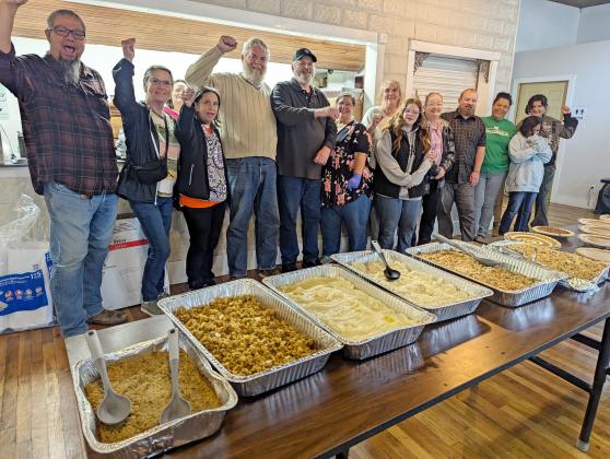 Calvary Fellowship was up early Thanksgiving day preparing and packaging meals for those who needed them. Both sites served 75 meals each with all the trimmings to Dublin neighbors and said they felt blessed to do so. Both have helped others with Thanksgiving in the past, and the Raborns said, thanks to several generous donors, they were able to do the most they’ve ever done. Echoing a sentiment for both sites, Ryan Raborn said, “G