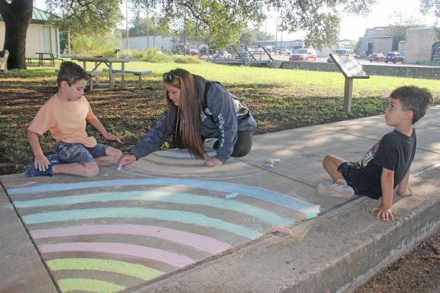 Rylan’s Colors for Courage gave citizens the chance to showcase artistic talents on sidewalks surrounding the Dublin Public Library Sept. 7, 2024, while raising funds for the Rylan Strong Network. Servant Souls MC aided in the event. Rylan Strong Network, a local nonprofit, helps provide funerals for children who have lost their battle with cancer and with funding for childhood cancer research.