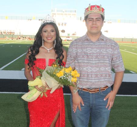 Seniors Kimberly Rojas and Diego Vargas were crowned as the 2024 Dublin High School Homecoming Queen and King at the Sept. 20, 2024, Pep Rally and Homecoming football game.