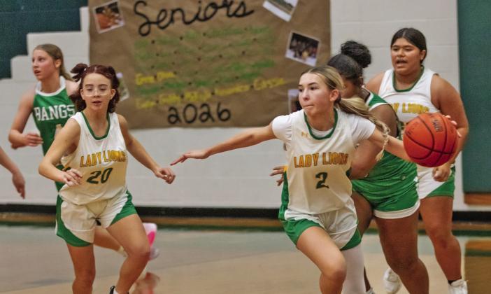 The Dublin JV Lady Lions bested Bangs 2218 in a Saturday, Nov. 15 morning game at home. Scoring was led by JJ Perez and Tylor Nail with 8 points each. Ayleen Mendoza added 4 and McKayla Hernandez contributed 2. Danielle Meador | Citizen staff photo