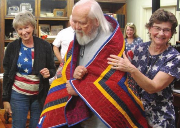Veterans draped in honors