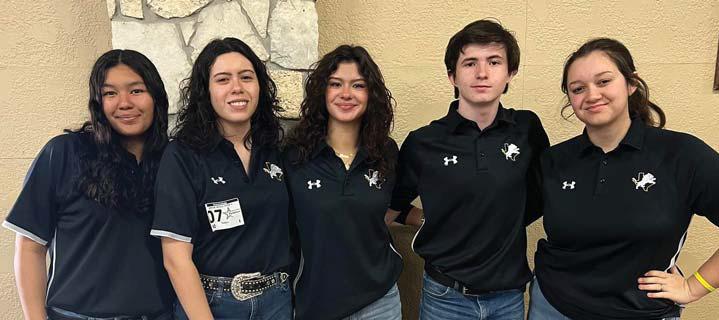 Courtesy photo The FFA Entomology team are Area Champions and are headed to state. Anabel Phelps won the contest as an individual, while David Greene placed 3rd, Alma Holguin placed 5th and Nava Lee White placed tenth. Also on the team was Keighly Lewis. They have advanced to state and will compete at Texas Tech Saturday, May 3.