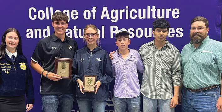 Courtesy photo The Dairy Cattle team placed 4th in Area and have advanced to state for the 2nd year in a row! Bailey Watson placed 4th in Area and won high-point individual in the District! Jitse DeBoer placed 10th with teammates Caden Vanbebber and Ernesto Lopez. They will compete at state at TSU on April 24th as well.