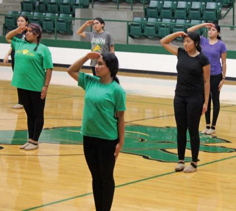 Dublin High School Dandi-Lion drill team members were led through routines and techniques in preparation for the 2023 season when the dance camp was held on July 17 and 18 in the Roy and Lynn Neff Gym at Dublin Secondary School. Paul Gaudette | Citizen staff photos