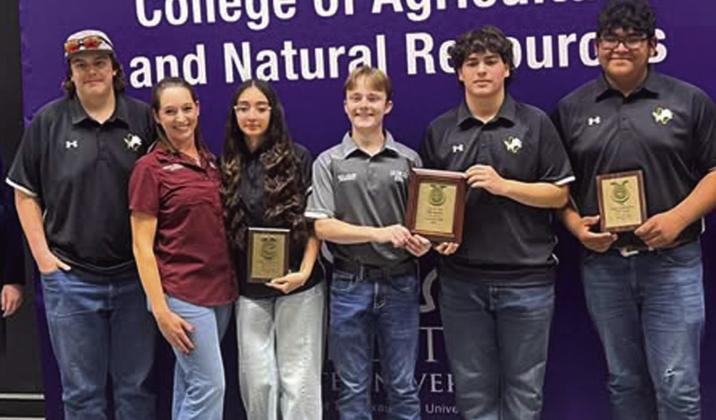 Dublin FFA’s Milk Quality Team, receiving 1st in Area (by 46 points), is advancing to state. Team members include Anabelle Delgado (First Year Member) – 3rd Overall Individual, Jayden Rojas – 4th Overall Individual, Paul Adams – 8th Overall Individual, Aiden Bushman and alternate Cody Maddus. The team is accompanied by FFA Instructor Sophie Hayhurst. Courtesy photos
