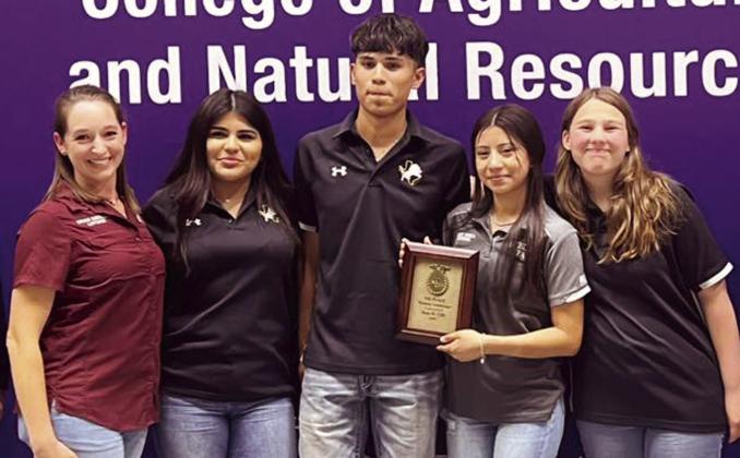 Dublin FFA’s First Year Team for Nursery/Landscape, earned 5th in Area and is advancing to state. Team members include Mikey Resindez, Joselyn Perez, Zoey Soria and Gracey Lowrey. Courtesy photo