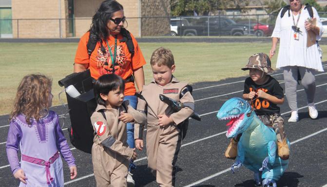 Ghost Busters, along with princesses and dinosaurs, could be found at the Dublin Elementary School annual Spook Parade Thursday, Oct. 31. Youngsters paraded around Memorial Stadium to the applause of family and friends as Halloween was embraced by many. Wyndi Veigel-Gaudette |