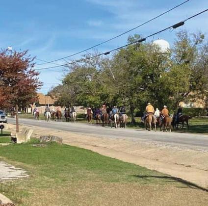 Riders on horseback traveled down a roadway as part of the Ride for Sobriety on Sunday, Nov. 26. Participants traveled to have a chili dinner out at the No-zy Nabor Park at Lily G Ranch. Courtesy photo