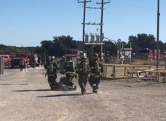 Emergency services personnel from Huckabay VFD, Stephenville Fire Department, Erath County VFD and Lingleville VFD all participated in a drill with Colt Midstream in case of a natural gas incident in the county. Submitted photos