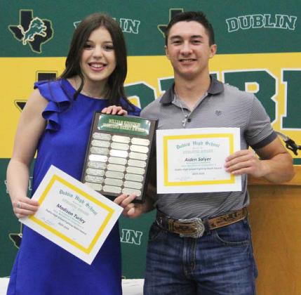 2024 Fighting Heart Awards Madison Turley (also Outstanding Offense Volleyball) &amp;amp; Aiden Salyer (also Best Defensive Player - Basketball)