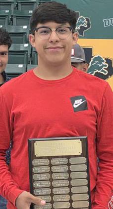 Football Mr. Special Teams Rey Chacon, Mr. Team Defense Alonso Moreno (not pictured)