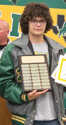 Boys Track Outstanding Field athlete Travis Spharler