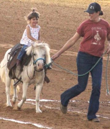Paul Gaudette | Citizen staff photo Young riders were all smiles during the leadline rodeo events that started off the Double N family fun day at the arena Saturday, Aug. 24. The next family fun day will be at 9 a.m. Sept. 28.