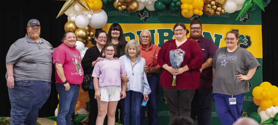 High School English teacher Rebecca Pack-Yoho receives the High School Teacher of the Year Award. Danielle Meador | Citizen staff photo