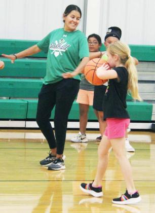 Dublin High School coaches (and players) taught the basics of basketball to boys and girls kindergarten through 8th grade in camps held May 28-May 30. After practicing skills, the older kids played knockout vying for first place. Paul Gaudette | Citizen staff photos
