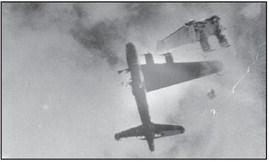 This B-17 bomber named Wee Willie was hit by Nazi flack in much the same way as Noel Shoup’s plane. The flack exploded and blew the left wing off. Three men escaped while the rest of the crew went down with the plane. Courtesy photo