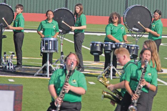 The Sounds of Dublin hosted eight bands in the 4th Annual Harry Bradberry Marching Classic on Cervetto Field Saturday, Oct. 5. Bands were able to get drone footage of their routines and judged comments before they attend Regional competition on Oct. 19 in Mineral Wells. Paul Gaudette | Citizen staff photo