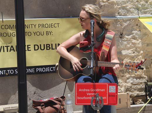 Andrea Goodman performs during the Dublin Chamber of Commerce events in conjunction with the annual reunion. The musician drew crowds at the Doublin’ In event center owned by Rod McNeal. Wyndi Veigel-Gaudette | Citizen staff photo