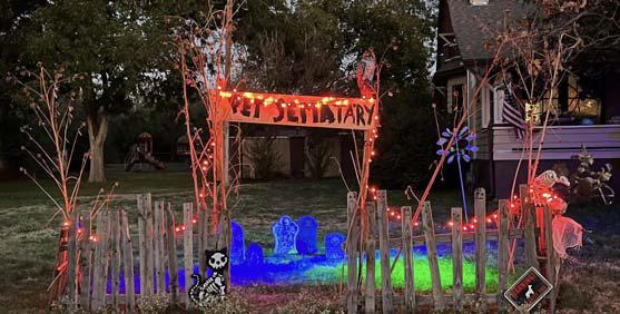 Courtesy photo Orion Gallagher’s Pet Semetery written by Stephen King display was named as individual winner. The display is located on Patrick Street.