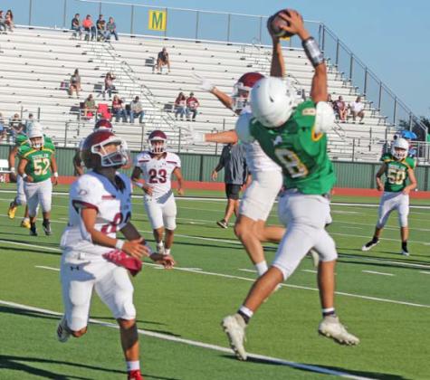 The JV Dublin Lions conceded to DeLeon on the home field Sept. 26 but managed to hold them 7-0 for the first half. Jacob Marett scored a TD for the home team and Coach Andrew Norwood called out Marett, Kyler Gaitan and Joe Salinas on defense. Paul Gaudette | Citizen staff photo