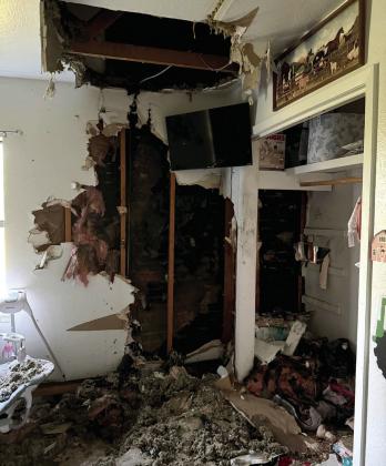 Fire ravages expectant couple's home