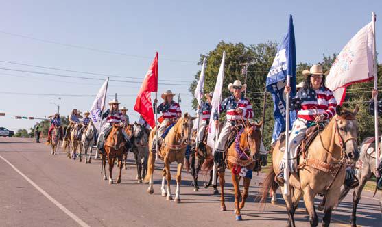 Numerous horse back riders participated in last year’s parade in Stephenville for July 4th. This year’s parade will start at 9 a.m. Friday, July 4 going through downtown Stephenville. File photo