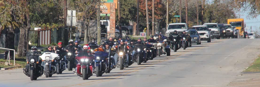 The 2023 Toy Ride heads into Dublin on Patrick Street Saturday, Dec. 2. The ride provided toys and financial support for the Double N Cowboy Church’s Angel Tree. Several motorcycle clubs participated in the event starting at Red Barrel Bar and Grill. For more Christmas event photos see page A7. Wyndi Veigel-Gaudette | Citizen staff photo