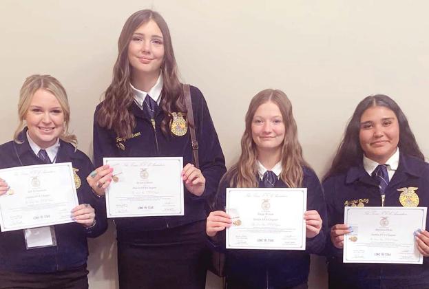 FFA officers recognized at state convention