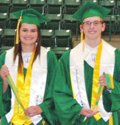 Maeleigh Geijsel and Cole Moore were announced as DHS Class of 2021 Salutatorian and Valedictorian on Thursday as the class prepared to grace Tarleton State University’s Memorial Stadium and jumbotron for its graduation Friday night. Paul Gaudette | Citizen staff photos
