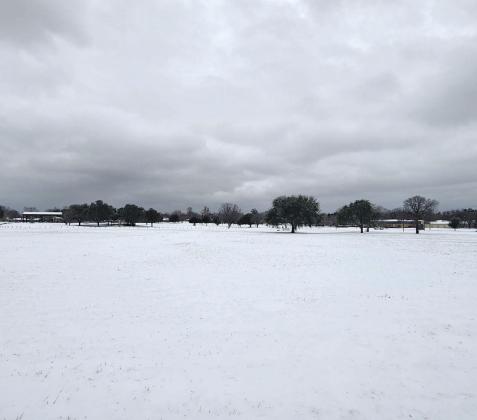 A snowy blanket falls on Optimist Jaycee Park. Sean Clemmons Courtesy photo