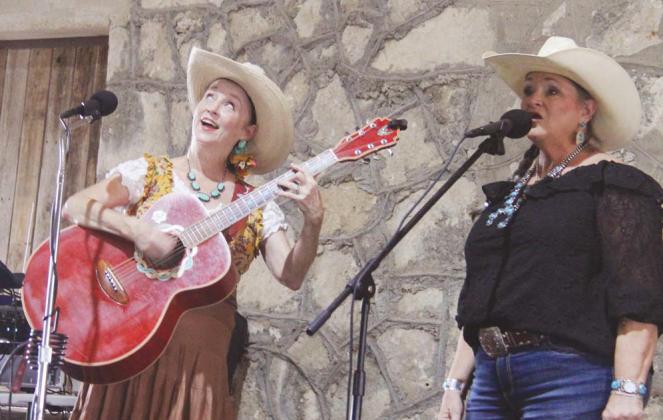 Teresa Burleson and Miss Devon Dawson entertained attendees of the Dublin Rodeo Heritage Association Annual Honoree Dinner Saturday, Sept. 14 at Rancho Viejo. The duo read cowboy poetry, sang Country and Western songs and gave attendees the chance to learn how to yodel. For more photos see the Dublin Citizen Facebook page. Paul Gaudette | Citizen staff photo
